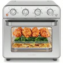 Chefman Combo de horno tostador de freidora de aire 7 en 1 horno de convección extra grande de 18 L cocinar una pizza de 10 pulgadas temporizador integrado apagado automático acero inoxidable - gris - Ver 1