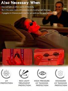 1 件装 IPL 防护眼镜 光疗护目镜 用于晒黑 激光脱毛 紫外线防护 柔软硅胶眼罩 可重复使用 可调节舒适眼罩 专业级防过敏防蓝光眼镜 用于面部护理 皮肤护理设备和家庭美容工具 - 黑色 - 查看 3