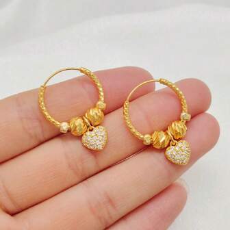 Earrings Gold Plated Small Round Earrings Fashion Jewelry For Woman Gifts Hoops Piercing Gold Earrings Piercings Accessories