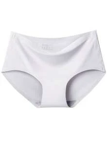 3pcs/set Bragas De Seda De Hielo Para Mujer Sexy Sin Costuras Una Pieza Transpirables - Gris - Ver 2