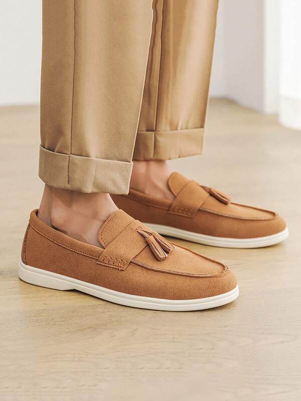 Men's Loafers, Summer New Anti-Slip & Wear-Resistant Flat Comfortable Slip-On Shoes,Outdoor Casual Driving Shoes Plus Size Breathable Moccasins Fashionable Luxury Odor-Resistant Canvas Upper Contrast Color Sneakers, Straw Braided Sole Slouchy Shoes, All Season