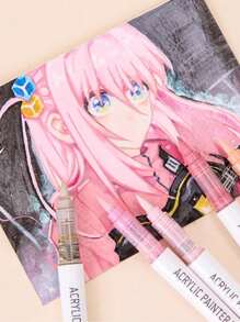 Languo 240/192/96 Colors Straight Liquid Soft-Bristled Acrylic Marker Pen, Student Art Professional Painting And Drawing Filling Color Brush, Diy Graffiti Painting Character Skin Color Pen, Skin Beauty Pen, Waterproof And Stackable Color Acrylic Marker Pen That Can Paint Wood/Stone/Glass , Back To School Gifts