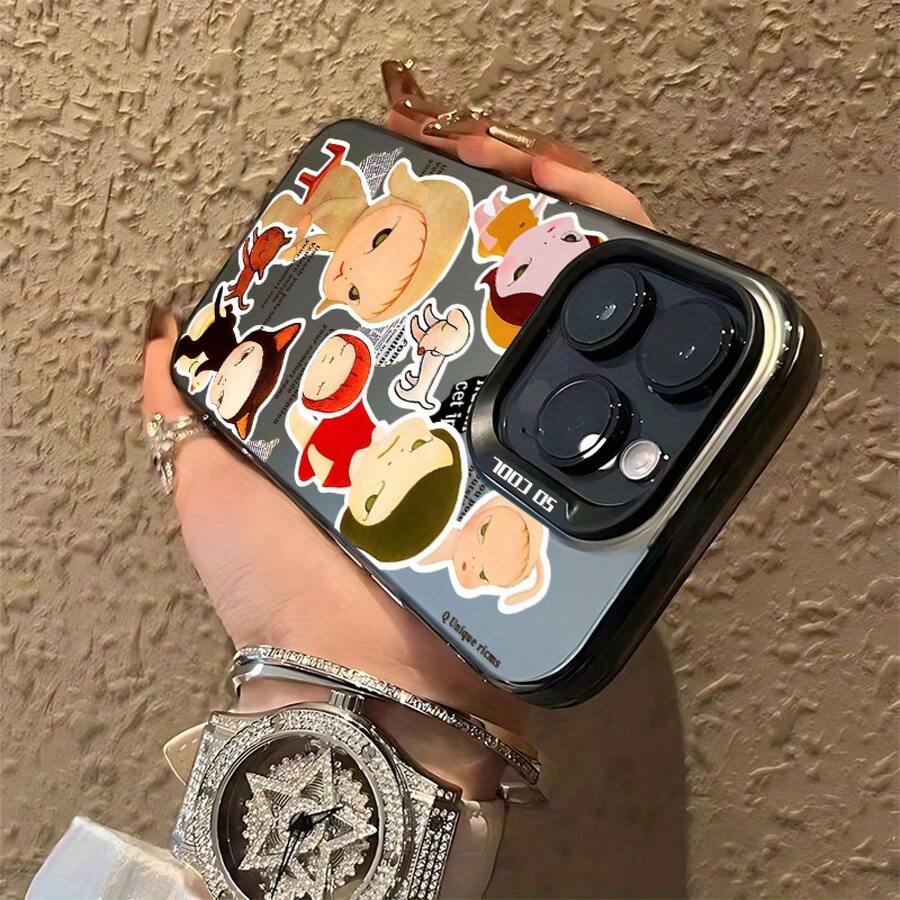 Cartoon Nara Yoshitomo Mobile Phone Case, Compatible With IPhone 16, 15, 14, 13, 12, 11 Pro Max, X, XR, XS Max, 8, 7 Plus, With Frosted Anti-Fall Back Cover - Clear - View 1