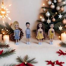 1 peça/2 peças de mini boneca de casal de 14 cm/5,5", acompanha roupas e sapatos de boneca, fantasia de festa para adultos, acessórios para boneca, presente de aniversário, Dia das Mães, presente de Natal, ótimo como lembrancinha de casamento. (Observação: o padrão de algumas roupas pode ser enviado aleatoriamente, mas o estilo é o mesmo.)