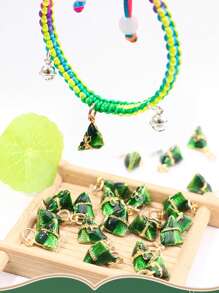 10 pièces (couleurs aléatoires) Charms en résine luisante en forme de coquillages de mer, cœur, calebasse, boule de verre pour le DIY, l'artisanat, la fabrication de bijoux, les sangles de téléphone portable, la décoration de sac, les ornements de mini-paysage