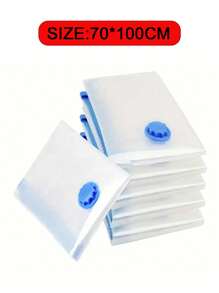 Storage Compression Bags Vacuum Storage Bags Set Cabinet Storage With Hand Pump - Space Saving, Sealable And Compressible, Dust And Moisture Proof, Suitable For Dormitory, Wardrobe And Moving 5pcs Transparent Vacuum Compression Bags Waterproof Storage Bags Large Size Quilt Clothes Storage Bags Home Clothes Bedding Quilt Vacuum Bags