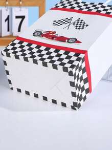 4 Stücke/Set mit bedruckten Geschenktüten aus Papier mit Rennsportmotiven, einfache und praktische Einkaufstaschen, Party-Geschenktüten mit Rennsportmotiven, Geschenkverpackungstüten für Spielzeuge bei Geburtstagsfeiern, Geschenktüten, die für den Familienalltag und Partys geeignet sind