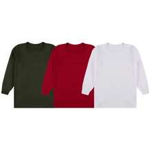 Kit Of 5 Boys' Long Sleeve Plain T-Shirts For Cold Winter Mid-Season 2 To 8 Years Old - Nhiều màu - Xem 2