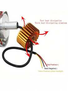 1 pezzo Faro a proiezione universale per motocicletta con luce a LED a doppio occhio da angelo e demone, lente faro per moto, luce ausiliaria per atmosfera