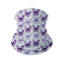 夏季颈部防晒绑腿，多功能徒步登山花卉数码印花莱卡弹力冰丝巴拉克拉法帽，适合户外骑行 - 彩色 - 查看 10