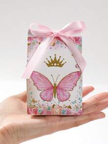 Bộ 12 hộp quà hình bướm màu hồng và tím kèm ruy băng, hộp quà mini hình bướm nhiều màu, thích hợp cho sinh nhật, đám cưới, tiệc mừng em bé, họp mặt gia đình, quà tặng tiệc tùng, hộp đựng kẹo, hộp bánh mì, hộp bánh quy, hộp quà đa năng. - Bướm hồng và tím trộn lẫn - Xem 3