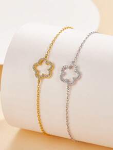 1 Pc S925 Sterling Silver Flower Bracelet Necklace And Ring Inlaid With Artificial Zirconia Jewelry A Fashionable Retro Luxurious And Elegant High-Quality Jewelry Set For Her As A Holiday Gift - ring - View 14