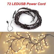[LED Weiden Wandleuchte] 72 LED beleuchtete 1 Stück Innen Weiden Wandleuchte - Künstliche Pflanzenbaum Zweig Lampe für Schlafzimmer Wohnzimmer Dekoration Ästhetik Halloween Weihnachtsgeschenk