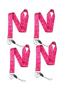 1pc Pink Leopard Print Teacher Lanyard For ID Badge Holder, Phone, Keys, With Key Ring, Great Gift For Women, Teachers, Students, Staff - New & Old Versions Sent Randomly School Car Accessories Cute Goth Y2k