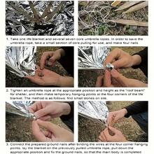 Emergency Thermal Blanket, Suitable For Camping, Hiking, Adventure, Reflective Insulation Blanket - Multicolor - View 2