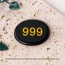 1 PIEZA Piedra de preocupación con números en el pulgar - Cristales de chakra (Cuarzo rosa, Amatista, Ojo de tigre) para la ansiedad y la meditación