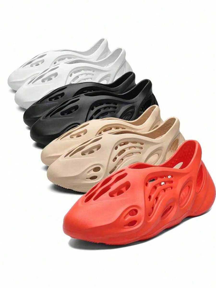 Foam Runners Shoes For Men Women, Soft Cloud Slides Slippers Non-Slip Walking Sandals, Beach Platform Pillow Sandals Lightweight Slip-On Foam Runners, Outdoor Quick-Drying Sports Slides - 橘色 - 查看 1