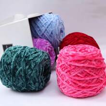 1 Stück 200g Chenillegarn 6mm dick, handgemachtes DIY Gehäkeltes Samt-Effektgarn für Stricken, Schals, Mützen, weiche Decken