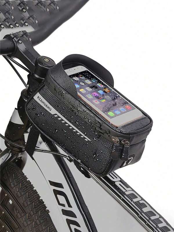 Wasserdichte Fahrrad Frontgepäckträger Tasche mit Touch Screen Sonnenblende, Fahrrad Aufbewahrungstasche mit Handyhalterung, geeignet für Mountainbike Ausflüge