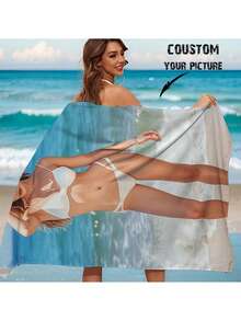 1 件个性化文字定制沙滩巾，超强吸水游泳巾，舒适沙滩巾，时尚泳池巾，精致瑜伽垫，沙滩配件，节日必备礼物，多种尺寸可选，适合游泳、露营和旅行 - 彩色 - 查看 7