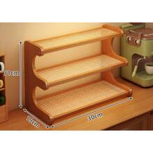 Estantería de alta calidad con forma de escalera hecha de rattan y plástico, adecuada para plantas, alféizares, balcones, soportes para flores, estantería de almacenamiento de varios niveles, soporte para tazas, organizador versátil de escritorio, estantería de libros, para uso en la cocina y la oficina