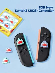 2 Pcs Switch2 Thumb Grip Caps Compatible With Nintendo Switch/Switch OLED/Switch Lite,Controller Silicone Joystick Caps Cover For Switch Controller,Game Controller Accessories - Multicolor - View 3