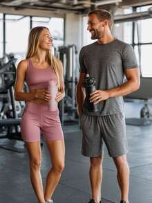 Meoky 32盎司保温水瓶，带吸管和手柄，防尘盖，防漏双层不锈钢 - 保冷24小时 - 适合健身、旅行、学校的运动水壶 - 黑色 - 查看 8