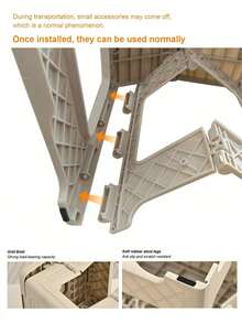 1pc Ultra-Light Foldable Mini Foot Stool - Sturdy & Adjustable, Ideal For Home, Kitchen, Bathroom, Fishing And Outdoor Adventure - Non-Slip, Easy Storage, Space-Saving - View 4