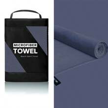 1 pieza Toalla deportiva para exteriores de secado rápido y absorbente, toalla de microfibra para la playa, toalla de viaje compacta y suave, toalla ligera para adultos, toalla deportiva absorbente de sudor, toalla de yoga, toalla de fitness, toalla absorbente de sudor para viajes, yoga, playa, baño, natación, senderismo, escalada, fitness, mochilero, picnics, piscinas, campamento, elementos esenciales de playa u otros deportes