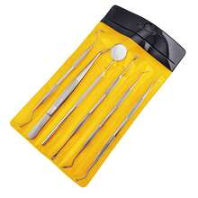 牙科工具、牙签清洁套装、舌头清洁器、不锈钢牙签套装 - 可重复使用,便携式储物盒,方便户外野餐、露营、旅行和日常使用 - 銀色 - 查看 18