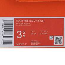 Nike Team Hustle D 12 (GS) Mid-Top Casual Shoes IM3382-111, Big Kids - White - View 6