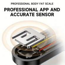 1pc Digital Bathroom Scale, Body Weight Scale, Glass Platform Can Measure Up To 400 Lbs, Large Backlit Display, Household Essential - Black - View 5