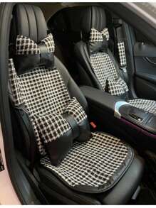 Four Seasons Universal Car Seat Cushions, Small Fragrance Style, Breathable And Comfortable Car Seat Cushions, Fashionable And Light Luxury Car Seat Cushions, Driver Seat Cushions, Car Comfortable Seat Cushions, Temperament, Simple And Exquisite Style, Showing A Unique Lady Temperament