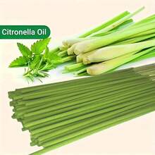 20/50/150 支柠檬草香棒，燃烧时间 40 分钟，人造木质夏季香氛，适用于家庭、露营、庭院和户外活动 - 空气净化和放松，节日装饰（万圣节/圣诞节/复活节/感恩节），户外柠檬装饰，花园驱虫剂，天然外观合成香茅 - 22cm香茅 - 查看 4