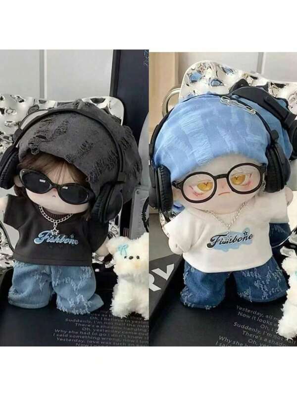 Ropa de muñeca suave Labub U, serie de dimensiones de peces, tipo de Body neutro, reemplazo de vestuario de figura pública, estilo de niña (solo ropa, color aleatorio para accesorios pequeños, compra cautelosa para quienes lo consideren)