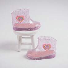 Baby Girl Rain Boot Light And Comfortable Rosemary Heart - 無色 - 查看 4