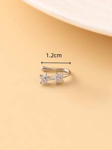 1pc Fashion Flower Nose Clip, No Piercing Nose Stud Embedded With Artificial Zirconia, Stylish Nose Ornament - Multicolor - View 6