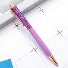 1PC Personalized Engraved Glitter Ballpoint Pen, Customized Quicksand Ballpoint Pen,Gift For Women, Stationery, Office Accessories,Writing Tools, School Supplies,Back To School