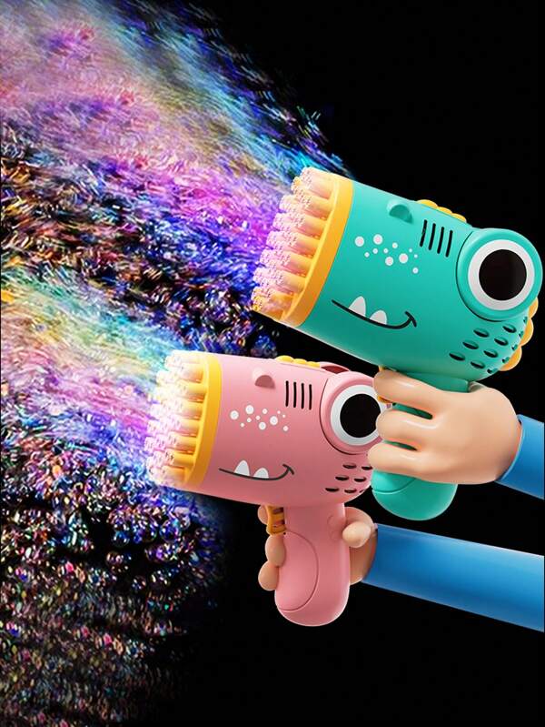Outdoor Kids Dinosaur Bubble Machine Blower Toy, Cute Design For Summer Water Play, Suitable For Friends Gathering, Party Prop, Handheld & Portable (Batteries And Bubble Liquid Not Included)