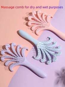1pc 3-In-1 Massage Comb, 8-Prong Octopus Head Acupressure Comb To Stimulate Meridians And Smooth Hair