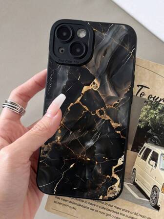 1 pièce Coque de téléphone antichoc imprimée avec motif marbre, compatible avec 16/11/16Pro/16Plus/16ProMax/16E/15ProMax/13/14/12/XS/XR/7G/8P, compatible avec Samsung Galaxy 11/12Pro/12/12X/13Pro/14Pro/15Pro/X3Pro, compatible avec Redmi 10/9/Note9/12C/Note11Pro/Note8Pro/9C/9A, étui de protection