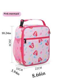 1pc Cartoon Lunch Bag | Large Capacity Bento Box Lunch Bag | Thick Aluminum Foil Insulated Portable Lunch Tote | Lunch Bag, Lunch Box, Floral Pattern, Insulated, Large Capacity, Carry Meals, Bring Lunch To School/Work, Aluminum Foil Thick, Lunch Bag For Office, Kitchen, Kitchen Accessories