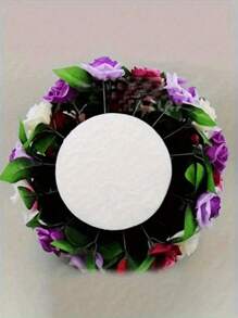 1pc White Solid Foam Half Ball,Handmade DIY Flower Arrangement,Wedding Decoration, Cake Mold,Shopping Mall Decoration,Wedding Scene Balls,Painting Diy Early Education Solar System Making Semicircular Foam Balls,Flower Arrangement Foam Balls,Semicircular Ball Wedding Road Flowers,Flower Arrangement Balls,Wedding Props