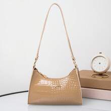 Fashionable Versatile One Shoulder Underarm Baguette Bag - Multicolor - View 1