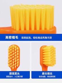 5支/盒糖果色软毛牙刷，高密度成人抗菌牙齿护理牙刷，不同颜色，独立包装