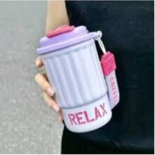 400ml Thermal Cup With Sealing Lid And Handle – Perfect For Coffee, Tea Or Juices Anywhere. - trắng - Xem 5