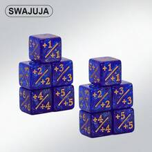 SWAJUJA 10Pcs Glitter D6 Counters Dice 6 Sides Arithmetic D6 Cubes 12mm Polyhedral Dice Set For RPG Tabletop Games - Multicolor - View 10