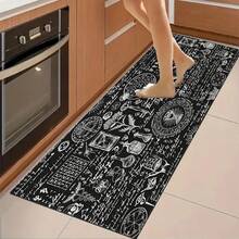 1pc Graphic Kitchen Counter Bowl Dish Drying Mat, Soft Silicone Dish Drying Mat Suitable For Washing Machine, Espresso Machine, Coffee Pot (Halloween Design) - Multicolor - View 8