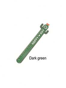 1 Pc Cactus Shape Scale Ruler, Length 15cm Straight Line Depiction - Cute Ruler, Suitable For Students Math Class And Test Paper Measurement Graphics Ruler, Learning Office Drawing, Fashionable And Portable School Supplies, Back-To-School Season Must-Haves School Supplies, Back To School - Multicolor - View 10