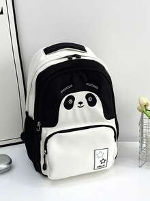 A Fashionable And Cute Panda Backpack For Women, Student Backpack, Travel Backpack, Cartoon And Playful Type, Finely Crafted Nylon Material, With Three-Dimensional Patterns. Multi Layer Design, Can Classify And Store Books And Stationery, Reduce Load, Breathable Shoulder Straps, Scratch Resistant And Wear-Resistant, Suitable For School, Outdoor Play, Parent-Child Travel, Interest Classes, Comic Exhibitions And Other Places